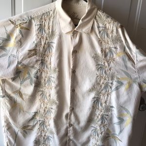 Tommy Bahama 2XL Short Sleeve 100% Silk Button Up Shirt